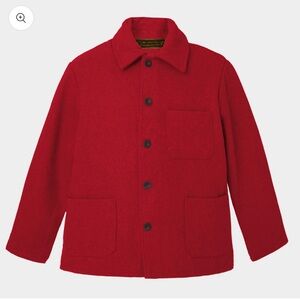 LE LABOUREUR FRENCH WOOL FIELD COAT IN RED - Medium (EU 2) - new with tags nwt